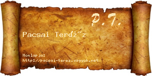 Pacsai Teréz névjegykártya